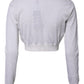 Dolce & Gabbana Cream Cashmere Knit Cropped Cardigan Sweater