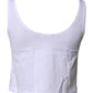Dolce & Gabbana White Cotton Sleeveless Round Neck Tank Top