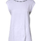 Dolce & Gabbana White Cotton Sleeveless Printed Tank T-shirt