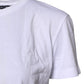 Dolce & Gabbana White Short Sleeves Round Neck Top T-shirt