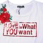 Dolce & Gabbana White Floral Graphic Print Sleeveless Tank Top