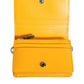 Dolce & Gabbana Yellow Leather Bifold Card Holder Crossbody Bag
