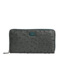 Dolce & Gabbana Green Ostrich Logo Plaque Zip Around Continental Wallet