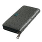 Dolce & Gabbana Green Ostrich Logo Plaque Zip Around Continental Wallet
