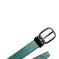 Dolce & Gabbana Green Ostrich Leather Silver Metal Buckle Belt