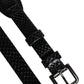 Dolce & Gabbana Black Leather Classic Metal Logo Buckle Belt