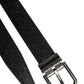 Dolce & Gabbana Black Calf Leather Classic Metal Buckle Belt