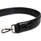 Dolce & Gabbana Black Alligator Leather Bag Shoulder Strap