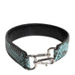Dolce & Gabbana Black Blue Exotic Leather Bag Shoulder Strap