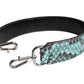 Dolce & Gabbana Black Blue Exotic Leather Bag Shoulder Strap