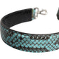 Dolce & Gabbana Black Blue Exotic Leather Bag Shoulder Strap
