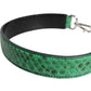 Dolce & Gabbana Black Green Exotic Leather Bag Shoulder Strap