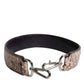 Dolce & Gabbana Black Cream Exotic Leather Bag Shoulder Strap