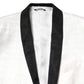 Dolce & Gabbana White Black Single Breasted Coat Blazer Suit