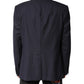 Dolce & Gabbana Black Wool Single Breasted Coat Blazer Suit