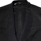 Dolce & Gabbana Black Silk Single Breasted Coat Blazer Suit