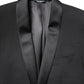 Dolce & Gabbana Black Single Breasted Men Coat MARTINI Blazer