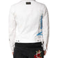 Dolce & Gabbana White Graffiti Cotton Stretch Denim Jacket