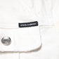 Dolce & Gabbana White Graffiti Cotton Stretch Denim Jacket