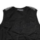 Dolce & Gabbana Black Lace Sheer Crew Neck Sleeveless Top