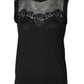 Dolce & Gabbana Black Lace Sheer Crew Neck Sleeveless Top