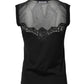 Dolce & Gabbana Black Lace Sheer Crew Neck Sleeveless Top