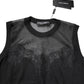 Dolce & Gabbana Black Lace Sheer Crew Neck Sleeveless Top
