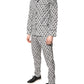Dolce & Gabbana Black White DG Print Cotton Pajama Set Sleepwear