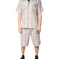Dolce & Gabbana Beige Floral Print Cotton Men Pajama Set Sleepwear