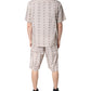 Dolce & Gabbana Beige Floral Print Cotton Men Pajama Set Sleepwear