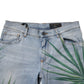 Dolce & Gabbana Light Blue Leaf Cotton Classic Men Denim Jeans