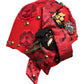 Dolce & Gabbana Red Crystal Gold Roses Brooch Embellished Hat
