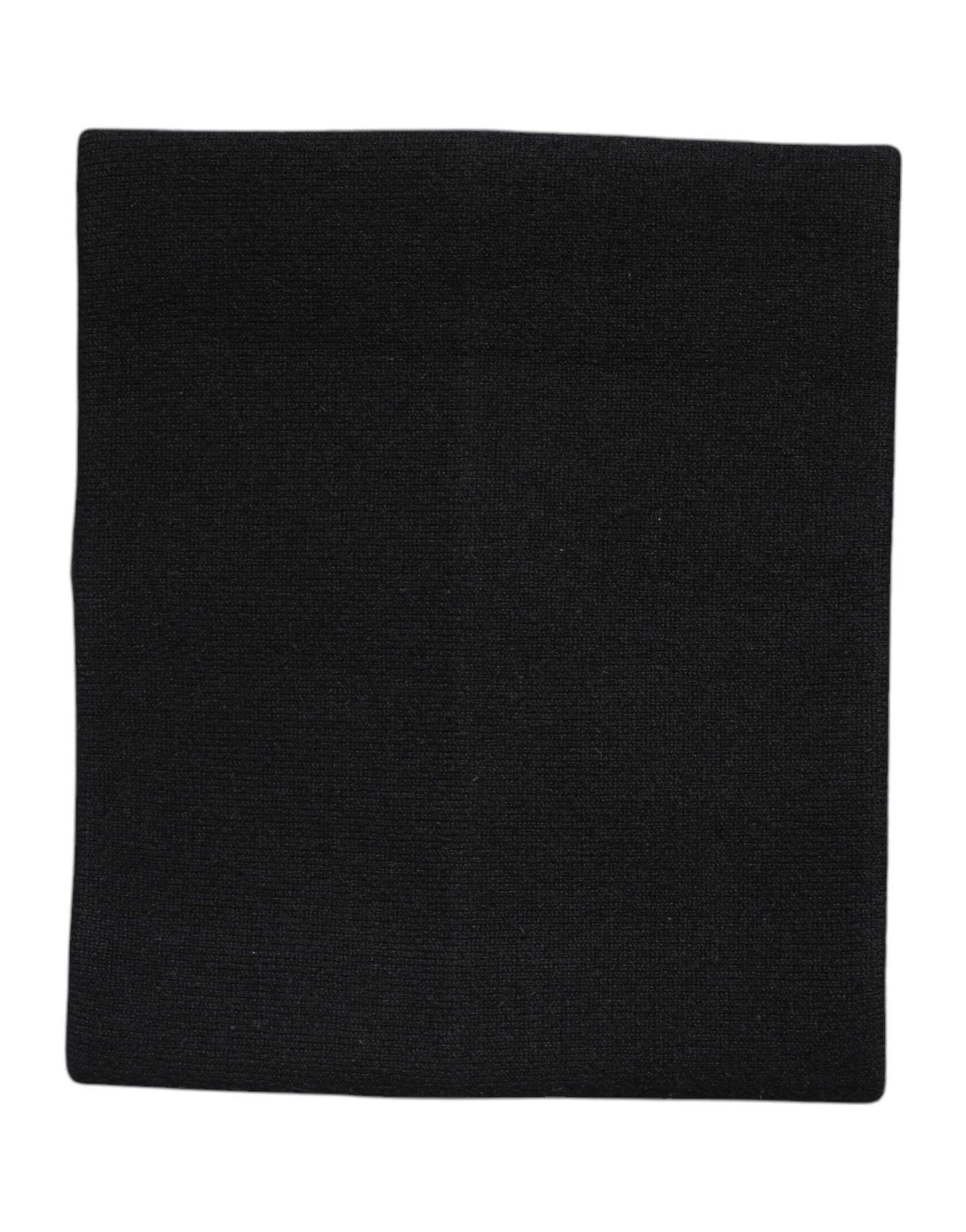 Dolce & Gabbana Black Cashmere Knitted Neck Warmer Foulard Scarf