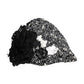Dolce & Gabbana Black Wool White Floral Embellished Cloche Hat