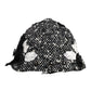 Dolce & Gabbana Black Wool White Floral Embellished Cloche Hat