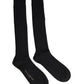 Dolce & Gabbana Black DG Logo Print Over The Calf Socks