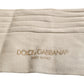Dolce & Gabbana Beige Cotton Stretch Logo Mid Calf Socks