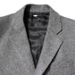 Dolce & Gabbana Gray Wool Single Breasted Trench Coat Jacket