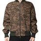 Dolce & Gabbana Brown Camouflage Bomber Full Zip Jacket