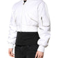 Dolce & Gabbana White Nylon Full Zip Cropped Bomber Jacket