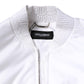 Dolce & Gabbana White Nylon Full Zip Cropped Bomber Jacket