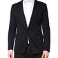 Dolce & Gabbana Black Wool Single Breasted Coat Suit Blazer