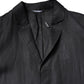 Dolce & Gabbana Black Linen Single Breasted Men Coat Blazer