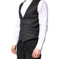 Dolce & Gabbana Black Wool Waistcoat Dress Formal Vest