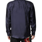 Dolce & Gabbana Dark Blue Silk Double Breasted Shirt