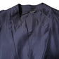 Dolce & Gabbana Dark Blue Silk Double Breasted Shirt