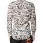 Dolce & Gabbana White Black Logo MARTINI Men Casual Shirt