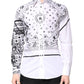 Dolce & Gabbana White Black Bandana MARTINI Men Dress Shirt