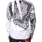 Dolce & Gabbana White Black Bandana MARTINI Men Dress Shirt
