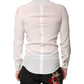 Dolce & Gabbana White Silk GOLD Dress Formal Collared Shirt